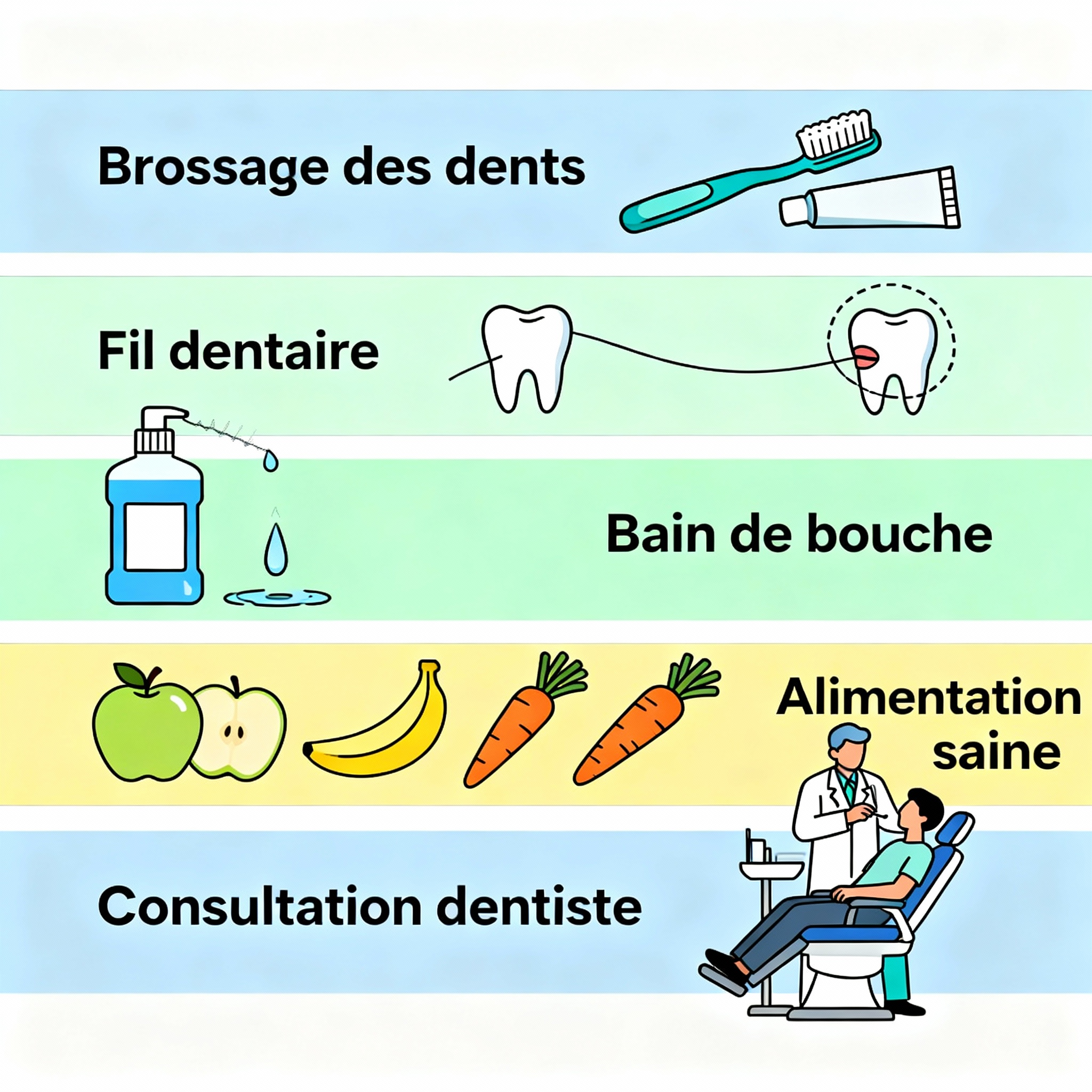 5 geste dents saines